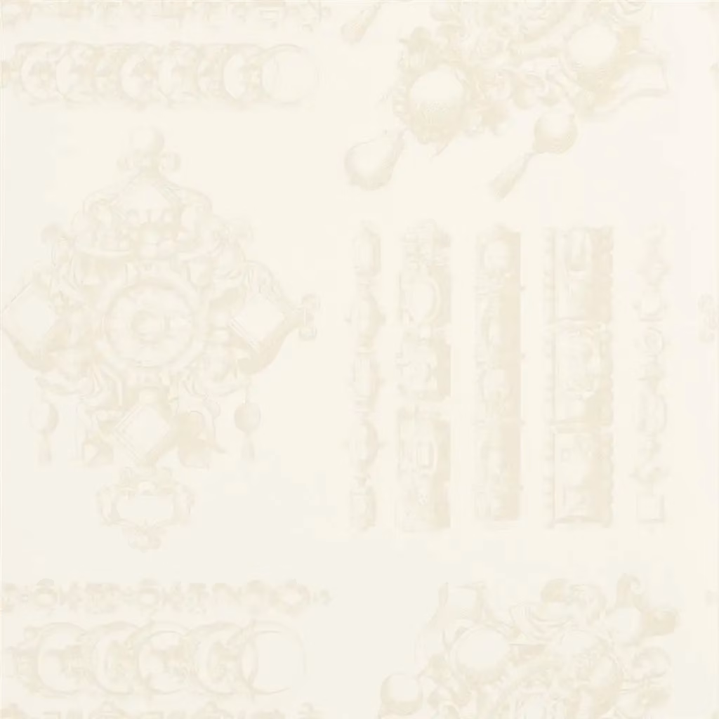 La Main Au Collet Coquillage Wallpaper fabric