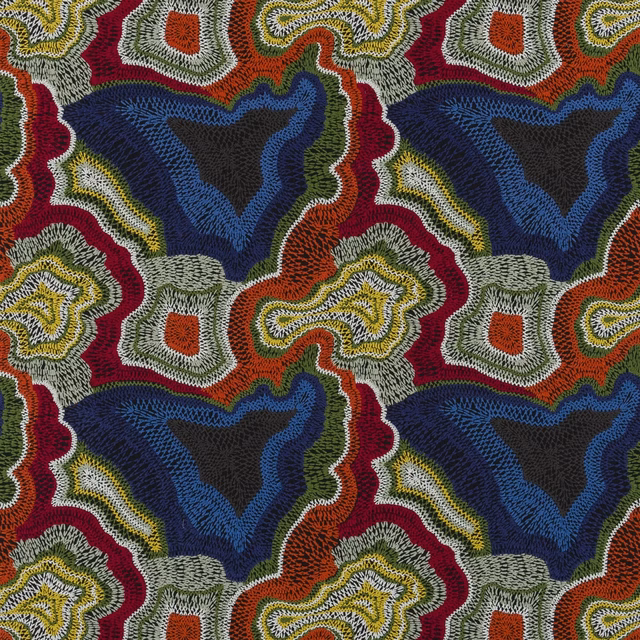 Seigaiha Loca Oscuro fabric