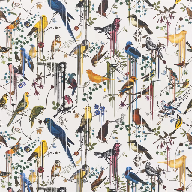 Birds Sinfonia Perce Neige fabric