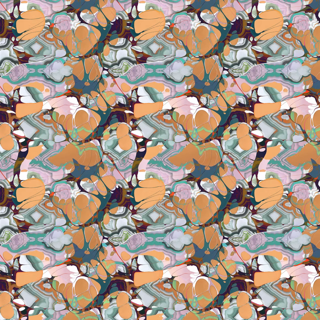 Kaoscope Soft Tangerine fabric
