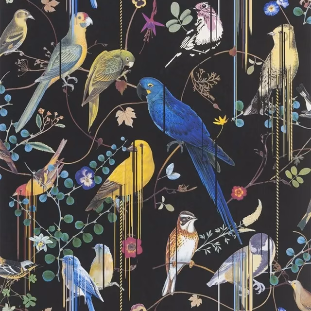 Birds Sinfonia Crepuscule fabric