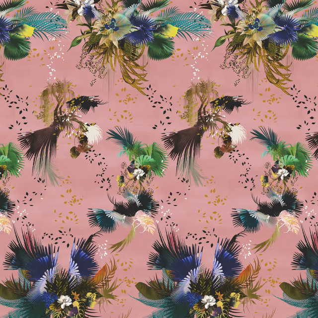 Oiseau Fleur Bourgeon fabric
