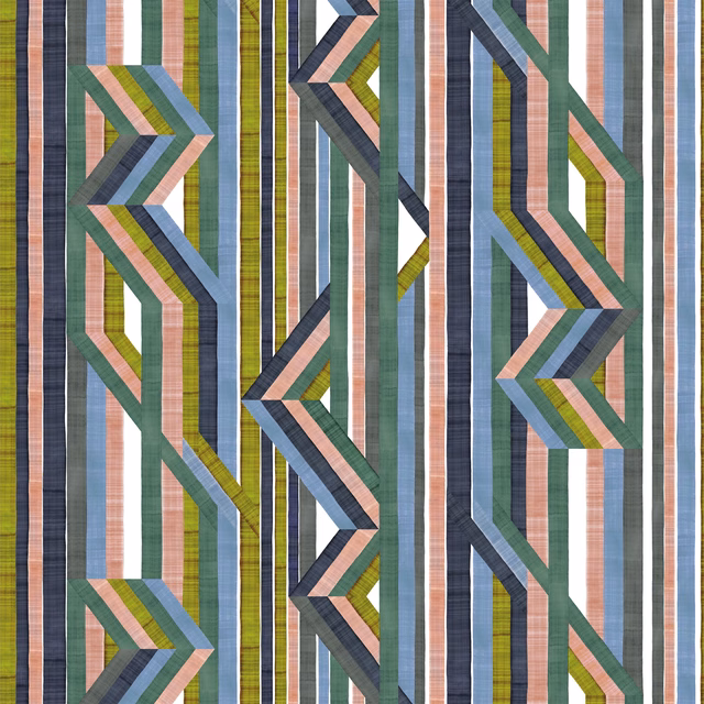 Reflets Sur Le Rhone Vert Riziere fabric