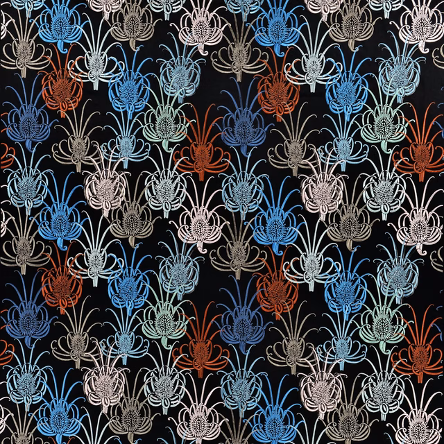 Les Centaurees Chardon fabric