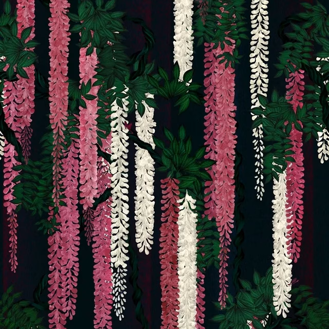 Wisteria Alba Magenta fabric