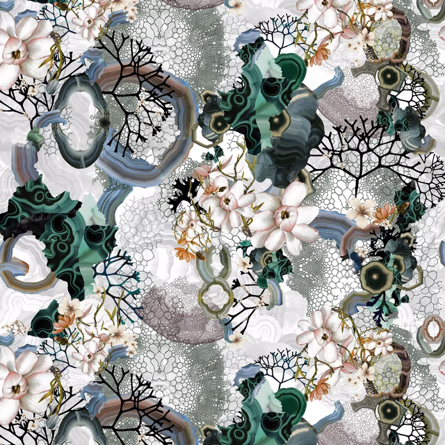 Algae Bloom Pearl fabric