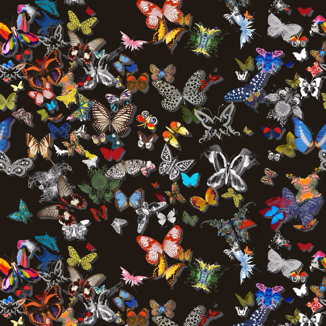 Butterfly Parade Soft Oscuro fabric