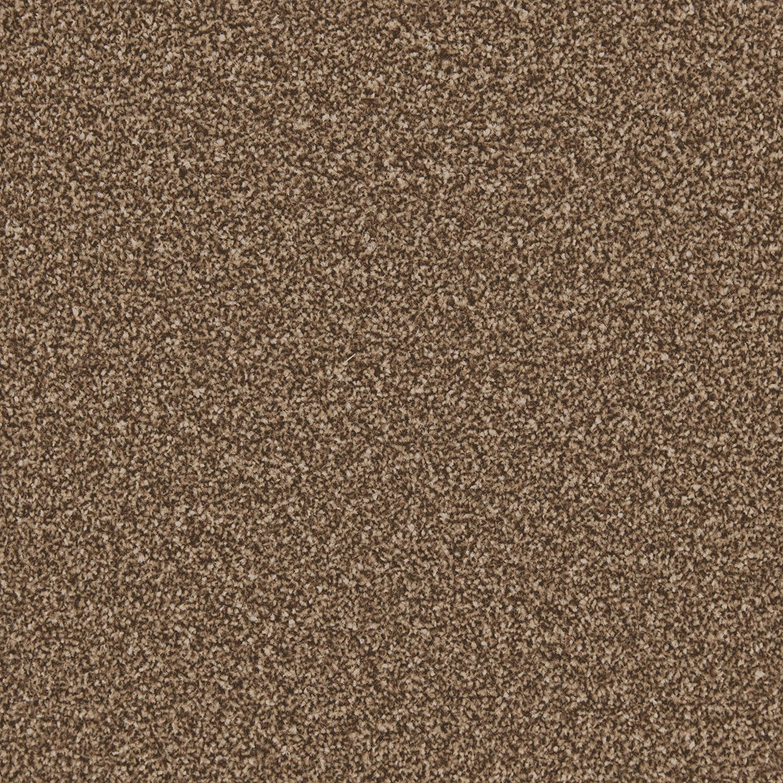 Dense mahogany brown carpet with fine mottled flecks and softly textured pile