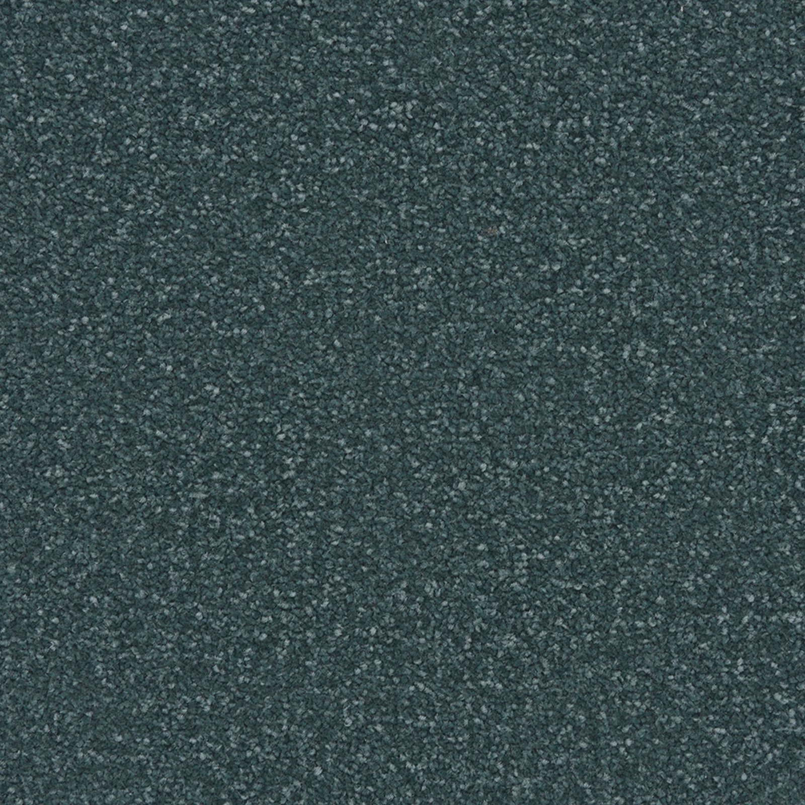 Dense mottled carpet in deep marine jade with charcoal and grey flecks