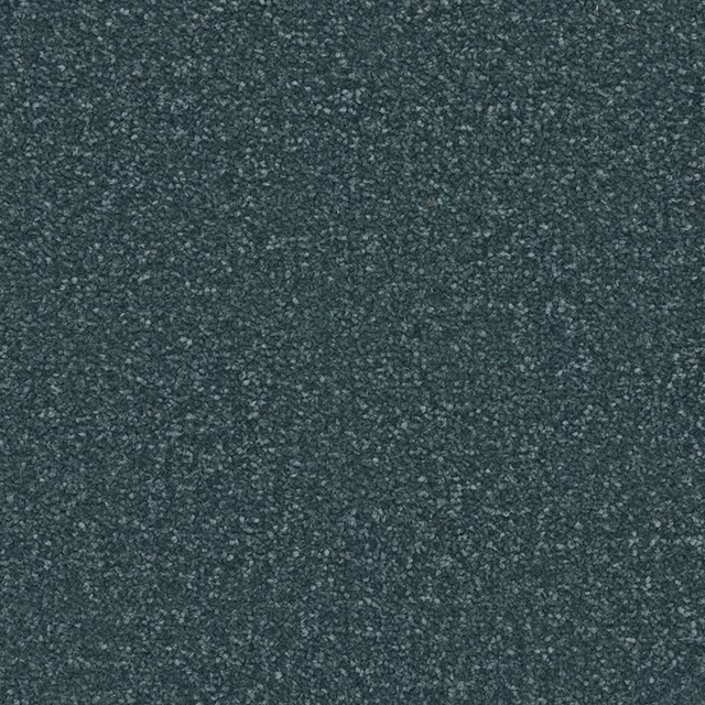 Dense mottled carpet in deep marine jade with charcoal and grey flecks