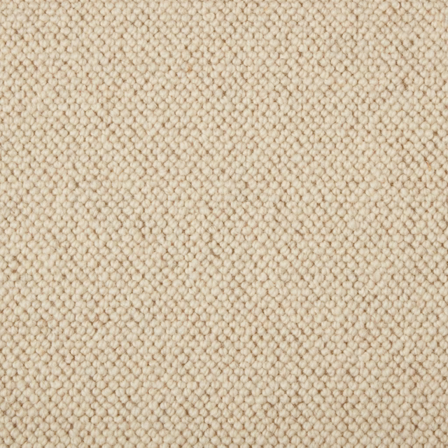 Close-up of Fleece carpet in warm cream-beige with dense, rounded wool loops