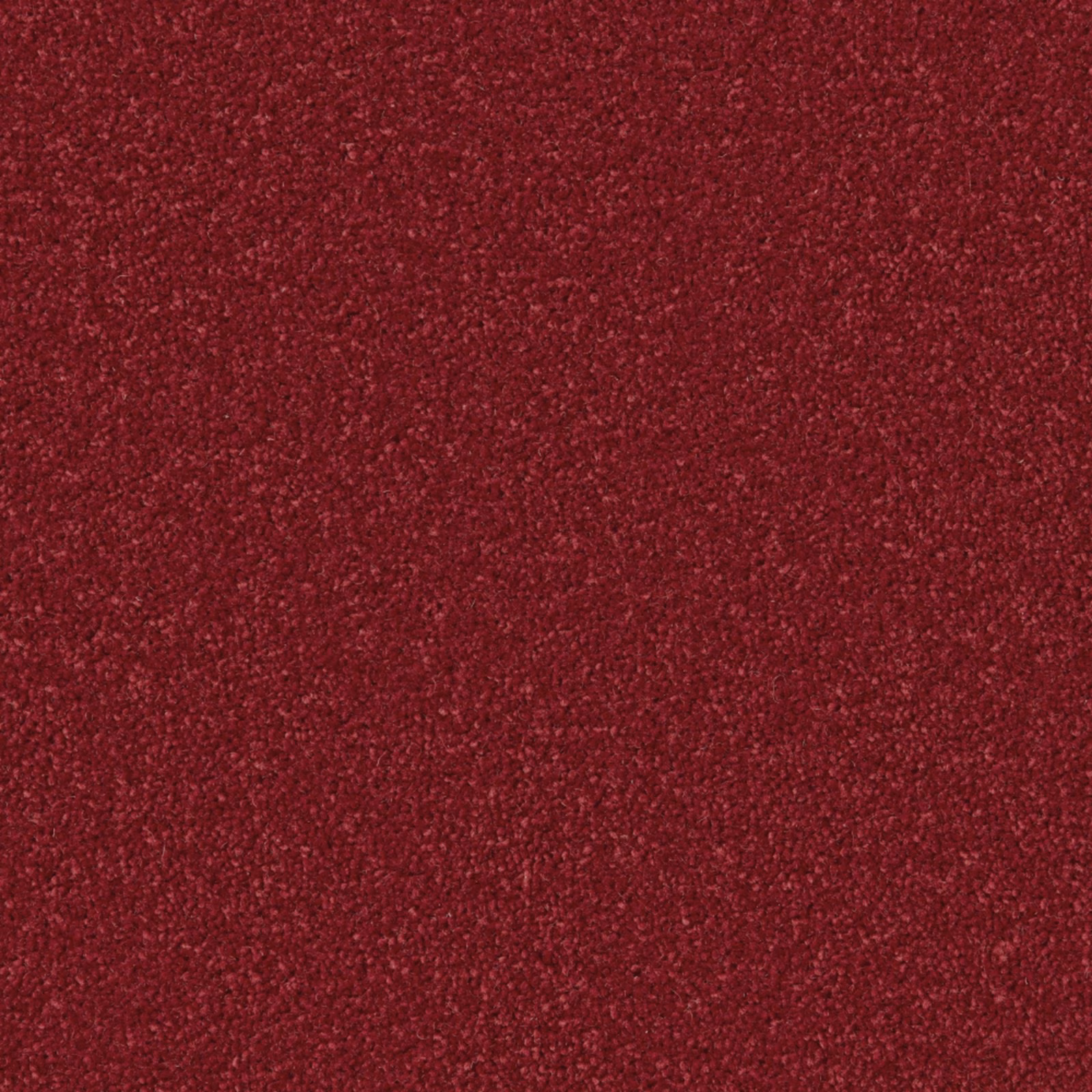 Deep claret red Wool Twist carpet with dense, softly mottled texture