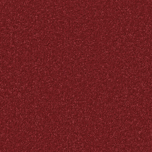 Deep claret red Wool Twist carpet with dense, softly mottled texture