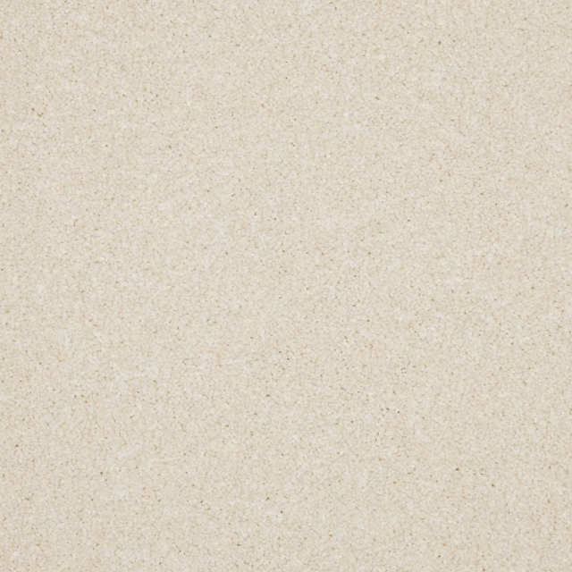 Ivory carpet with fine beige flecking and a softly textured Saxony pile