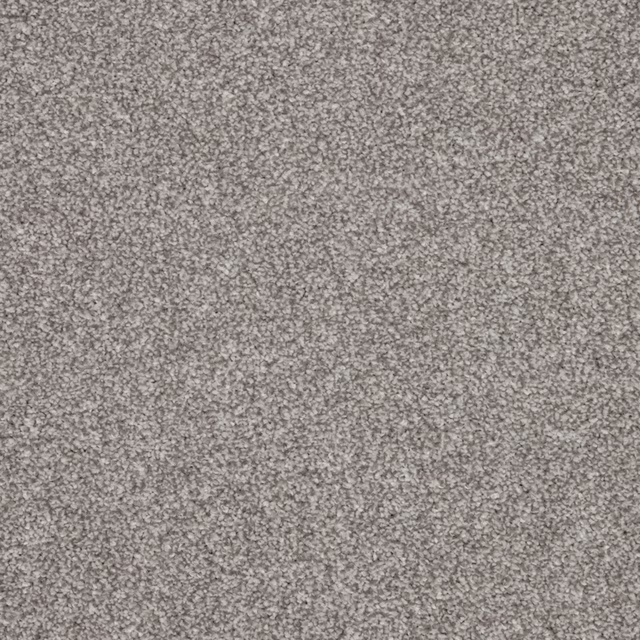 Mottled warm-grey Saxony carpet with a close, softly textured pile