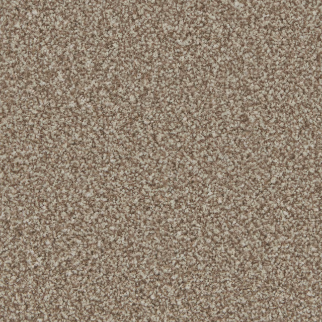 Warm taupe-beige carpet with dense flecked pile and subtle cream-brown variation