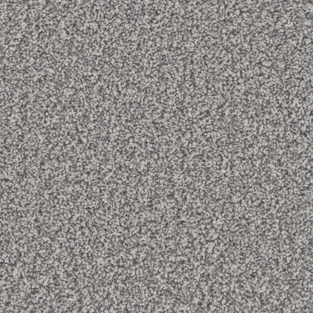 Cool silver-grey carpet with dense, finely mottled flecks and a nubby texture