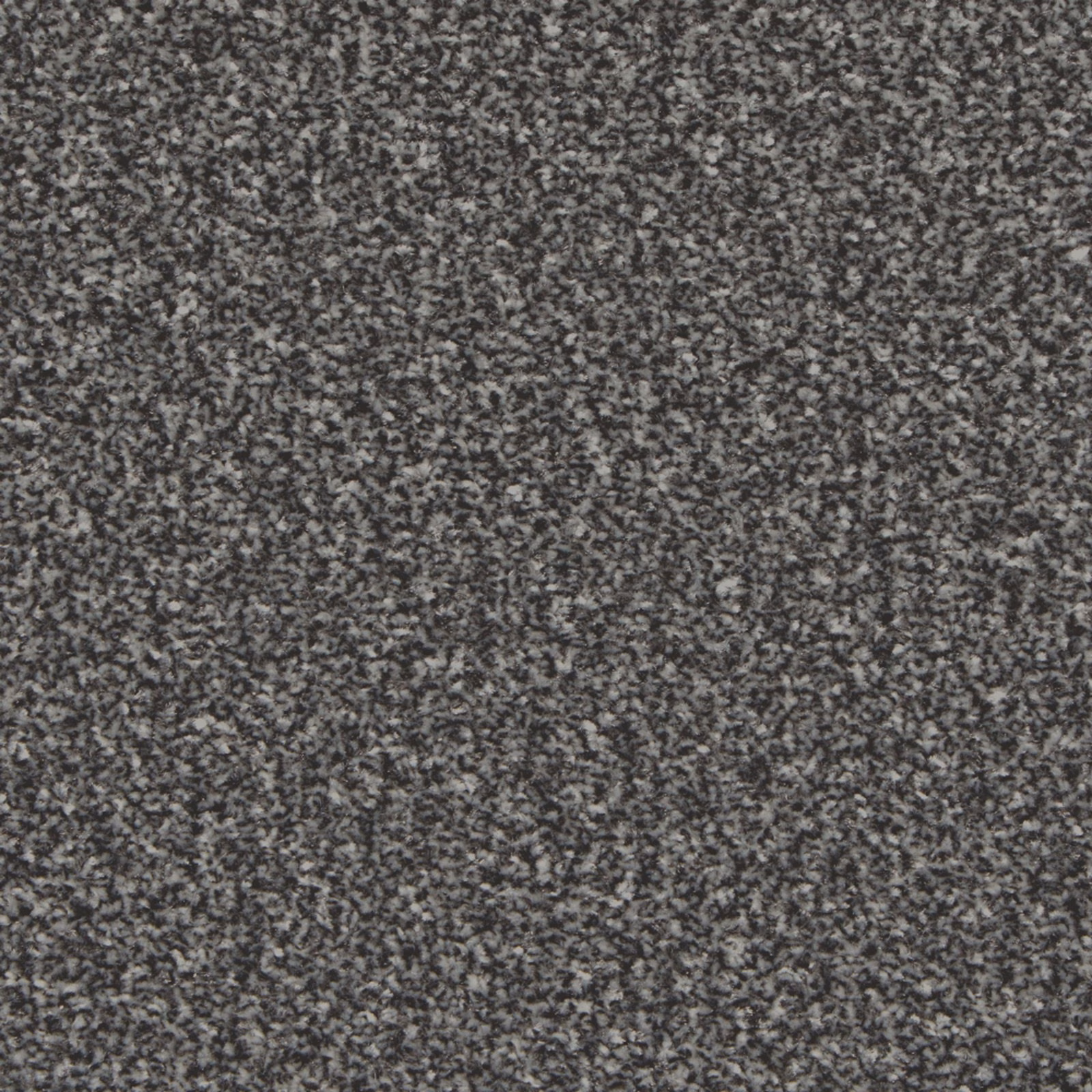 Close-up of charcoal and slate-grey mottled carpet with dense flecked texture