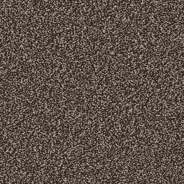 Dense dark clove-brown carpet with fine pale flecks and a softly mottled texture