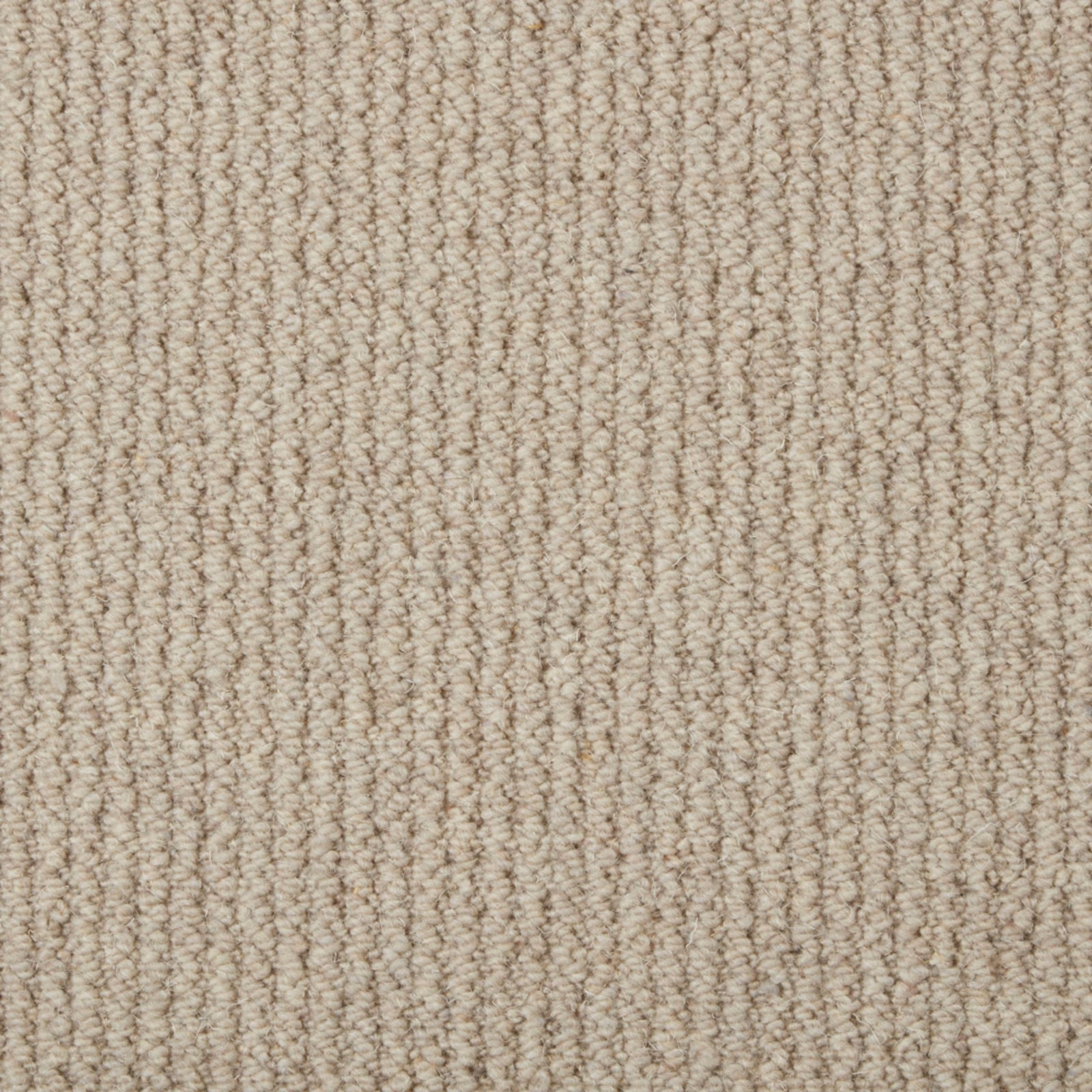 Warm husk beige carpet with dense nubby wool loops in softly varied vertical rows