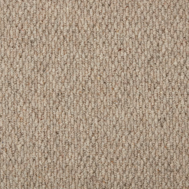 Warm taupe Wool Loop carpet showing dense vertical loops and subtle beige flecking