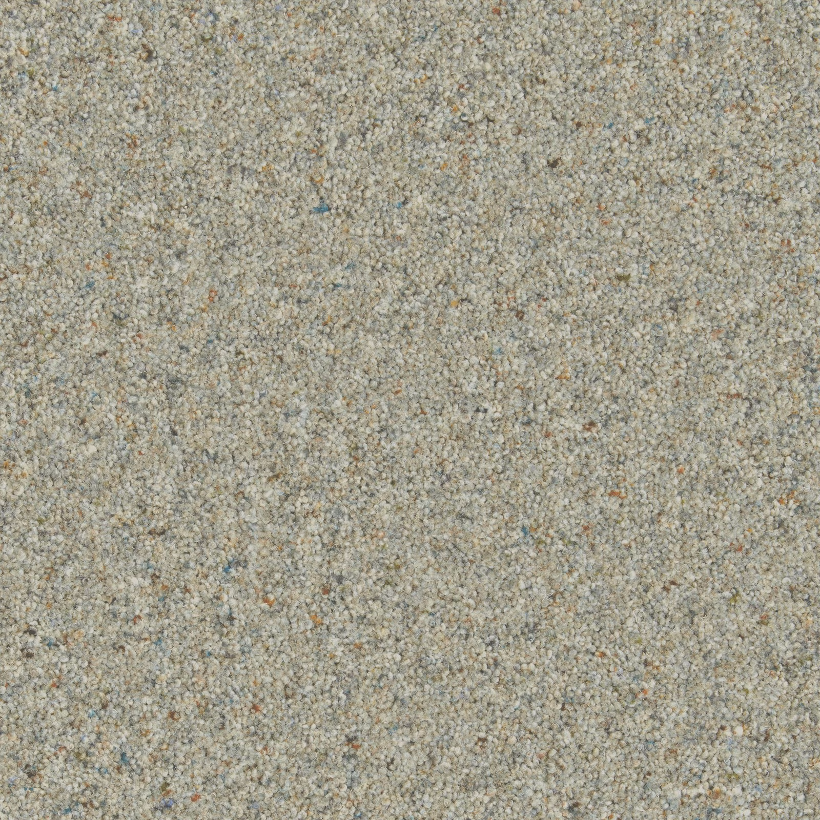 Pale green-tea carpet with oatmeal flecks and a dense, nubby twist texture