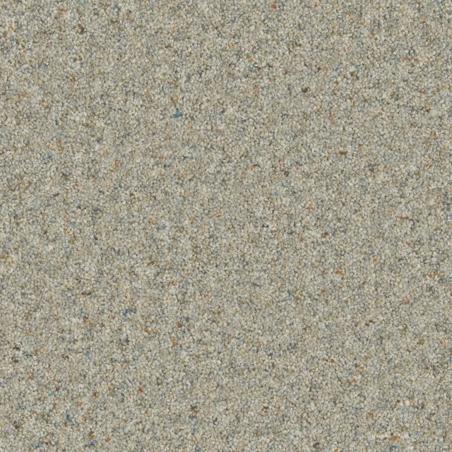 Pale green-tea carpet with oatmeal flecks and a dense, nubby twist texture