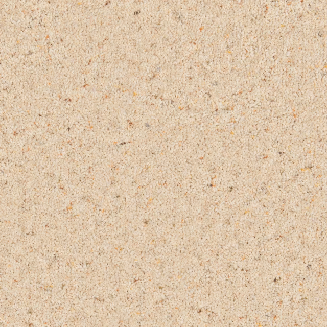 Pale parchment cream carpet with dense nubby twist and subtle tan flecks