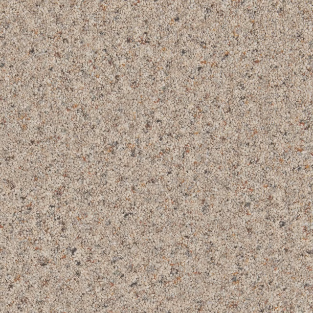 Dense greige-taupe Wool Twist surface with pale, charcoal and rust flecking