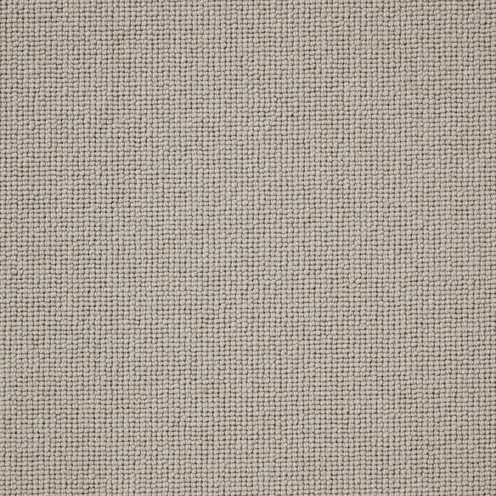 Close view of warm cement-grey Wool Loop with dense, softly mottled loops