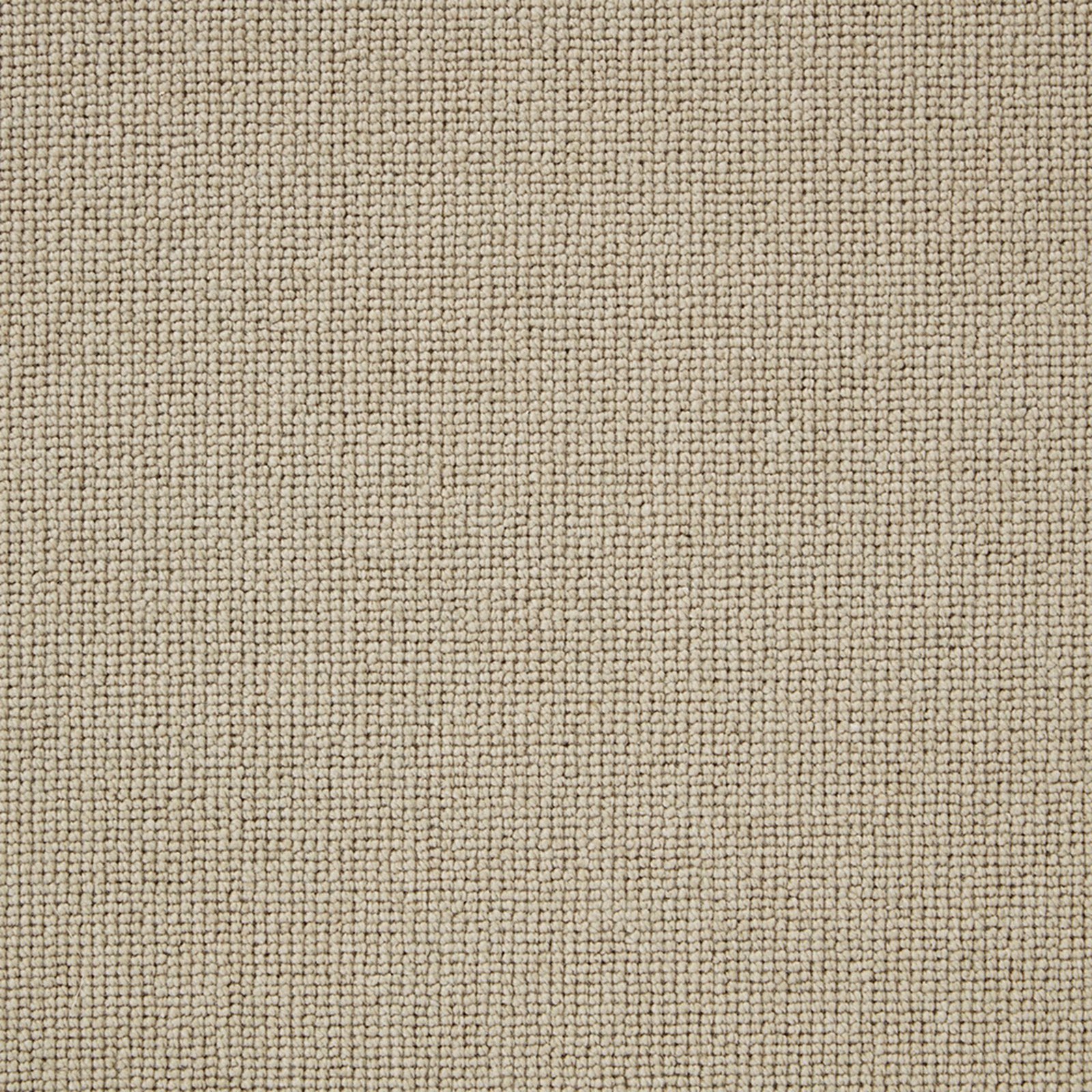 Warm fawn beige carpet swatch with a dense, fine loop texture and subtle taupe flecks