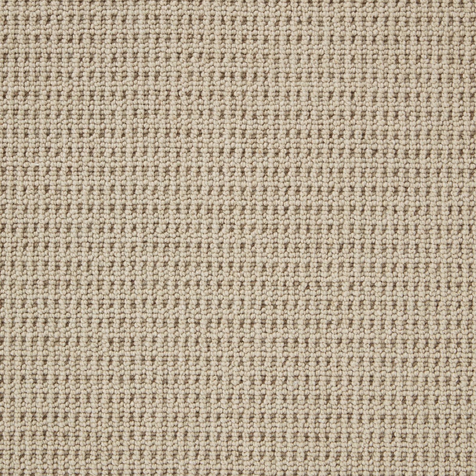 Pale warm greige Wool Loop carpet with dense, softly ridged nubby texture