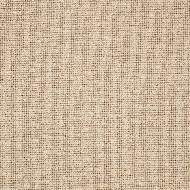 Warm praline beige carpet swatch with a tightly textured wool loop surface