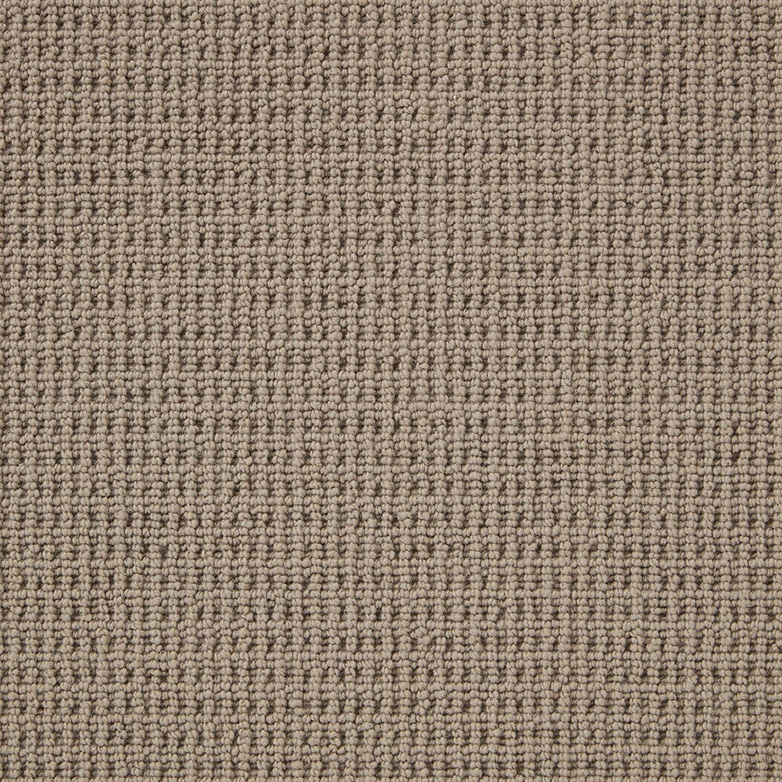 Warm sepia taupe carpet with dense small wool loops and subtly mottled texture