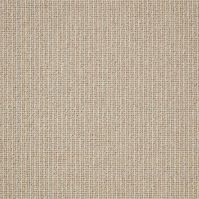 Warm beige Wool Loop carpet with fine vertical ribbed rows and flecked texture