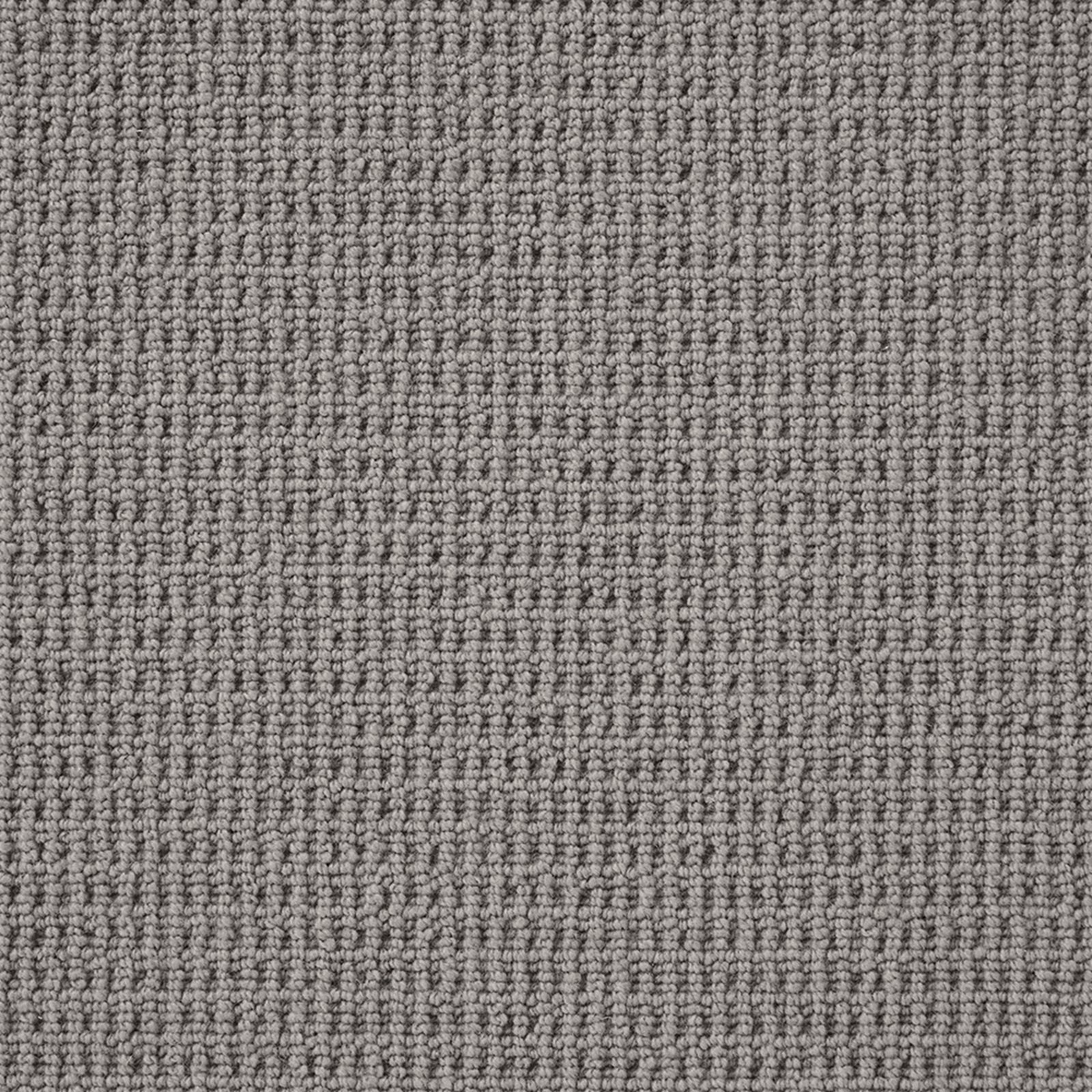 Cool ash-grey Wool Loop carpet with dense, softly mottled raised loops