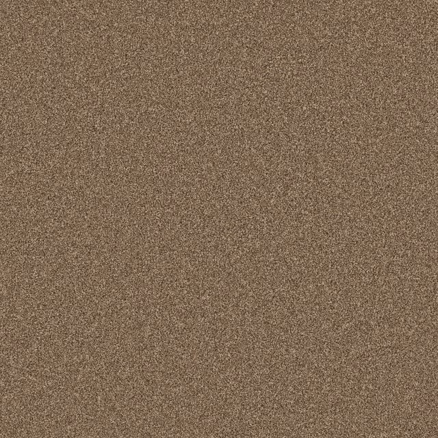 Close-up of Cormar Primo Naturals Chestnut carpet showing fine mottled warm-brown texture