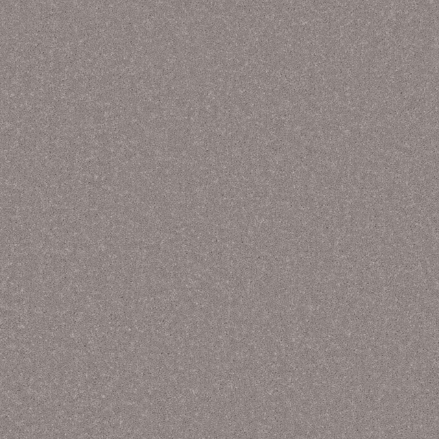 Mottled mid-grey carpet swatch with fine flecked texture and subtle tonal variation
