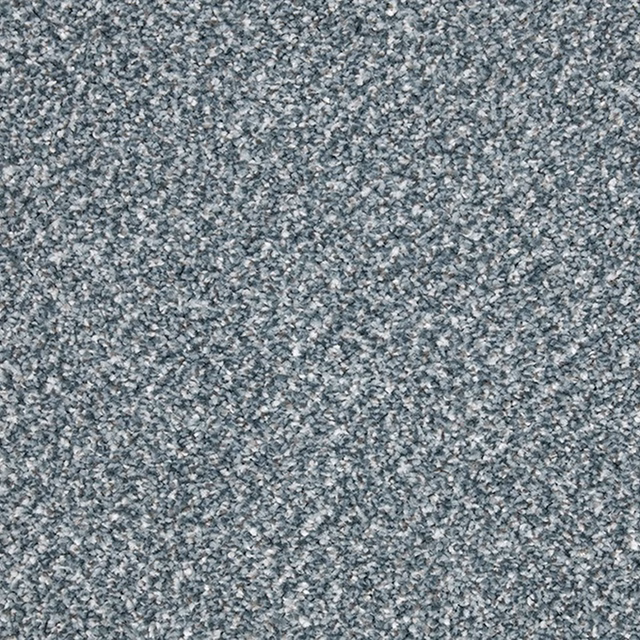 Cool blue-grey carpet with dense pale and charcoal flecked texture