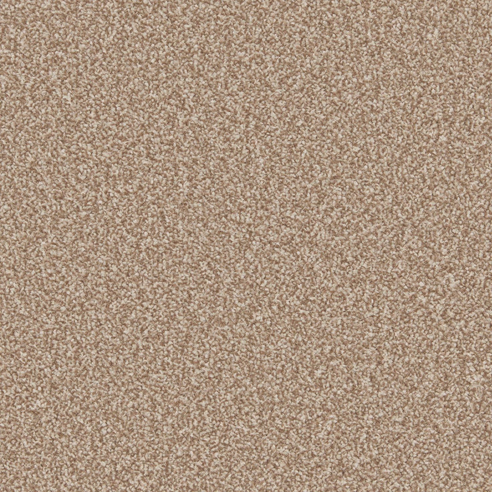 Warm taupe-beige carpet with dense mottled pile and fine cream flecks
