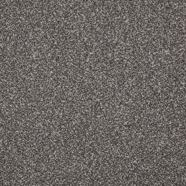 Close-up of Raven carpet in charcoal grey with dense salt-and-pepper flecked texture