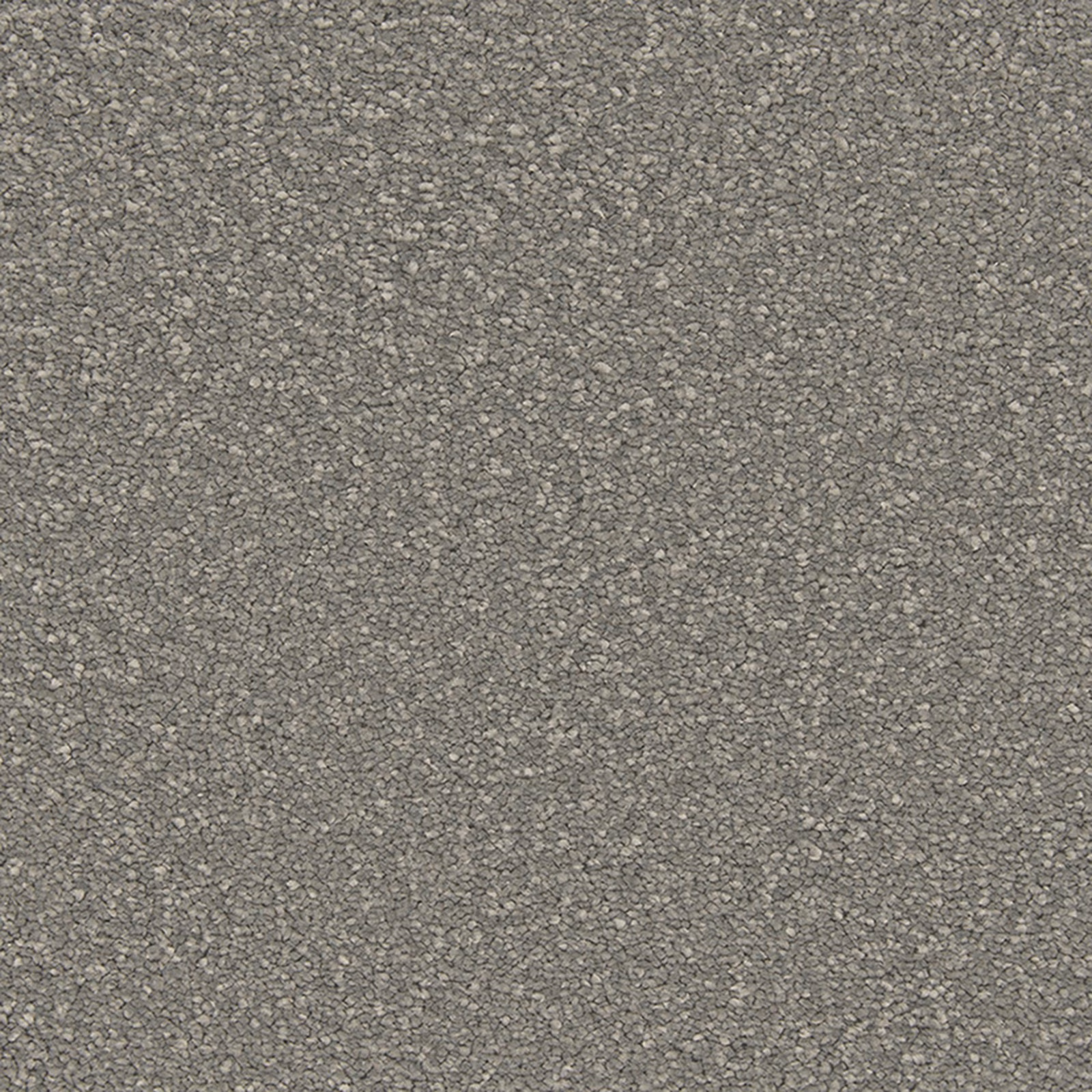 Warm stone-grey soft deep-pile carpet with dense, fine flecked texture