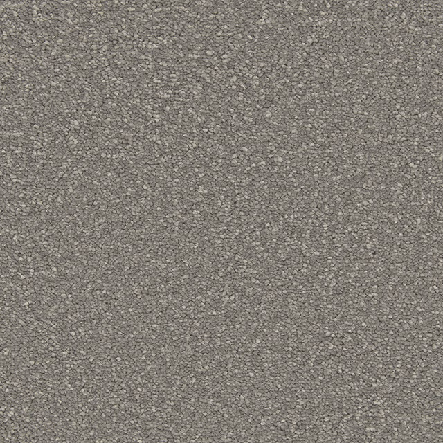 Warm stone-grey soft deep-pile carpet with dense, fine flecked texture