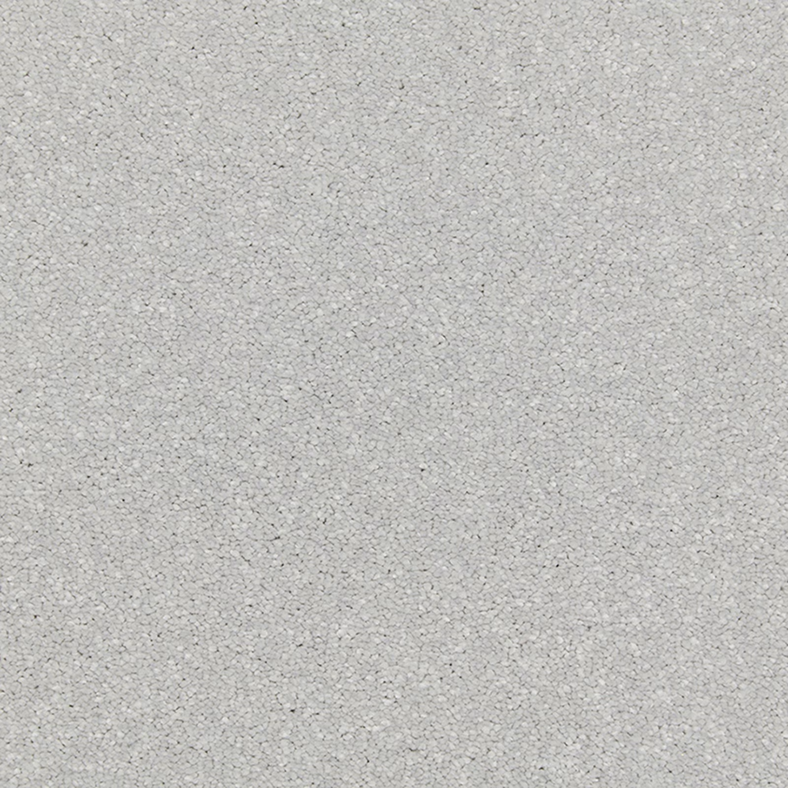 Cool icy-grey carpet swatch showing a dense, softly mottled deep-pile texture
