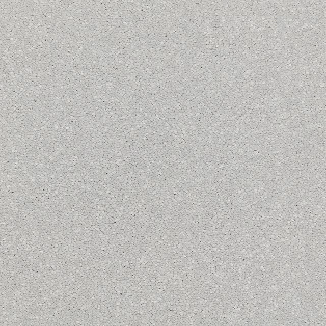 Cool icy-grey carpet swatch showing a dense, softly mottled deep-pile texture