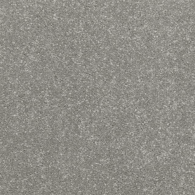 Cool stone-grey carpet with dense, softly flecked deep pile texture