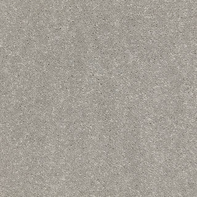 Warm stone-grey carpet with dense, softly mottled deep pile texture