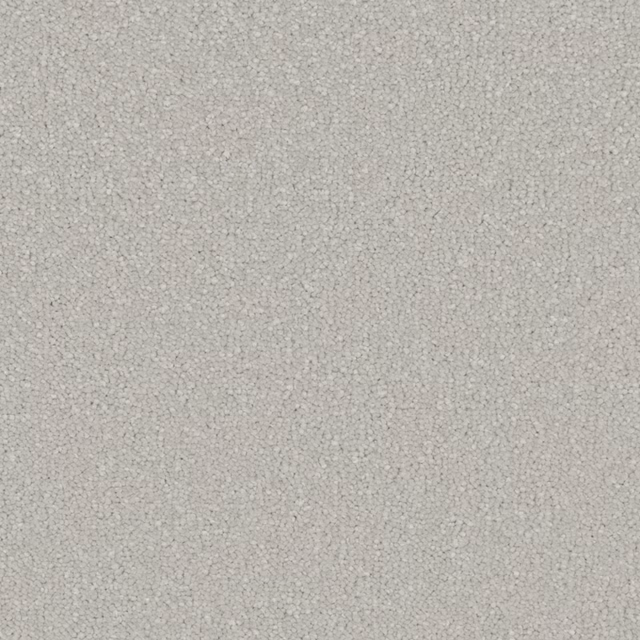 Pale greige Radiance carpet showing dense softly pebbled deep-pile texture