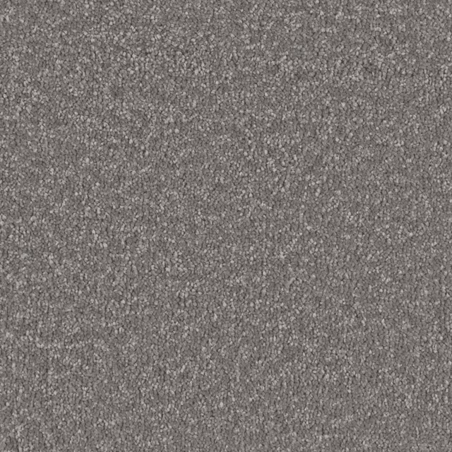 Cool mid-grey carpet with a softly flecked, tactile deep-pile surface