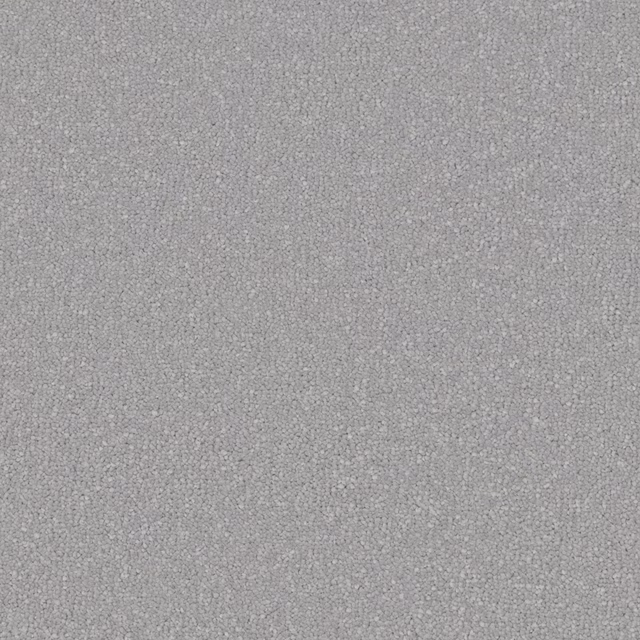 Pale cool-grey Alpina carpet showing a dense, softly mottled deep pile